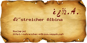 Östreicher Albina névjegykártya